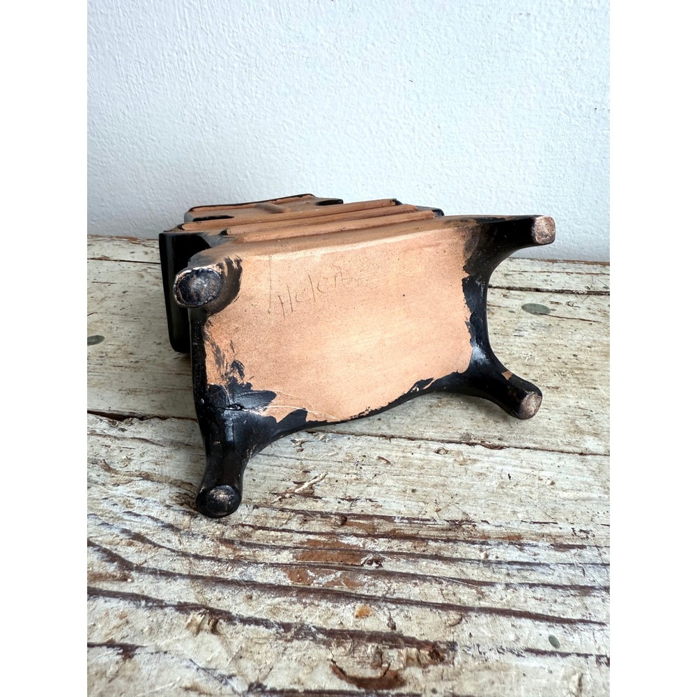 Vintage Miniature Cook Stove Ceramic Planter 1960s Match Holder Dollhouse - Picture 6 of 10
